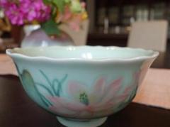 【２個セット】ミンロン蓮ピンクのご飯茶碗 2個セット】ミンロン蓮ピンクのご飯茶碗・ミンロン碧れんげセット