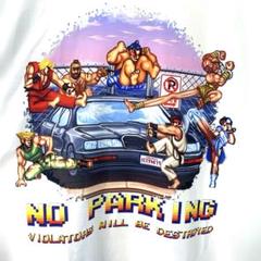 ストリートファイターTシャツ　ボーナスステージ　プリント 3XL 4L ホワイト