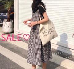 0529 再販◎° 大人気 ギンガムチェックバックシャンキャミワンピース