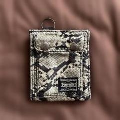 美品✨貴重 ヘビ柄PORTER 折り財布 極美品 PORTER ヘッドポーター ヘビ柄 折り財布 コンパクト財布