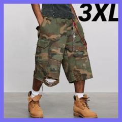 迷彩カーゴショートパンツ バギーショーツ y2k グランジ opium 3XL