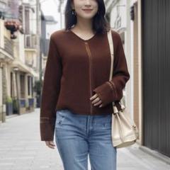 大特価 CHANEL ウール ニット セーター S 毛98% ブラウン 38