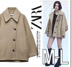 ZARA MANTECO オーバーサイズ ウール ブレンド ショートコート S 中古・古着通販】ZARA (ザラ) MANTECOオーバーサイズショート