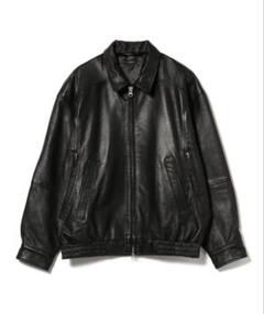 【タイムセール】BEAMS ブラックレザーシングルライダースジャケット黒 S タイムセール】BEAMS ブラックレザーシングルライダース
