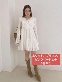 川崎桜さん着用　snidel コットンライクラッフルカラーチュニック 2025年最新】コットンライクラッフルカラーチュニックの人気
