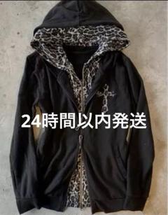 レア！美品！【Tornado Mart】ダブルジップパーカー/ レオパード柄 TORNADO MART∴ダブルZIPレイヤーロングフーディ / TORNADO MART