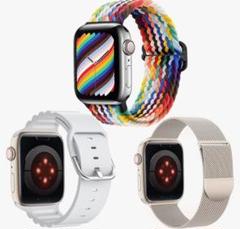 アップルウォッチバンド apple watch ベルト レインボー 3個セット