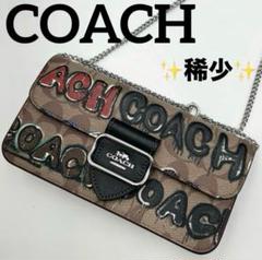 稀少✨美品　コーチ　ショルダーバッグ ミント&サーフ　コラボ　チェーン　モーガン 稀少✨美品 コーチ ショルダーバッグ ミント&サーフ コラボ