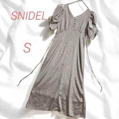 美品【SNIDEL スナイデル】プリント/パフスリーブ/ワンピース/小さいサイズ
