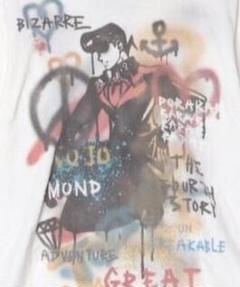 ジョジョ 東方仗助 Tシャツ 白　2 (M) glamb グラム コラボ 4部