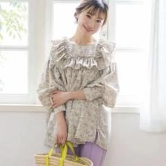 bitnabi｜hyang リバティブラウス 花柄 フリルカラー 極美品