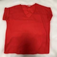 American Vintage 赤 Vネック Tシャツ