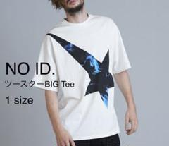 NO ID. ノーアイディ BLACK ツースター BIG プリント Tシャツ