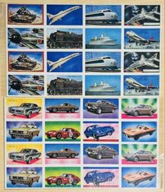 【昭和レトロ】未使用品❗️大型のり物＆車　昭和レトロカード角面子 2セットのサムネイル