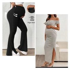 《未使用》SHEIN マタニティワンピース マタニティフレアパンツ オフショル