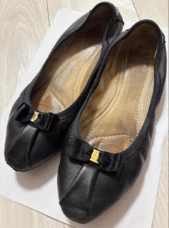 【USED】フェラガモ バレエシューズ 黒