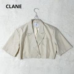 新品✨ CLANE CROPPED TAILORED JACKET ストライプ