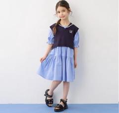 ANNA SUI mini セーラーカラーニットベスト＋ワンピース 130