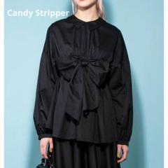 【キャンディストリッパー】ガーリーブラウス 長袖 綿100 大人可愛い 黒 美品 2025年最新】Candy Stripper レディース 長袖 シャツ・ブラウス