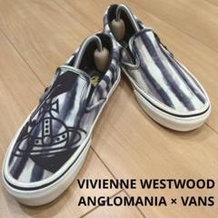 未使用25.5ヴィヴィアンウエストウッド×VANS ブラックレザースニーカー Vivienne Westwoodレディース 黒 レザー スニーカー