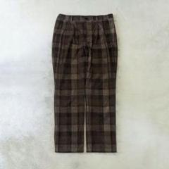 ブラックレーベルクレストブリッジ チェック ツータック コーデュロイ パンツ