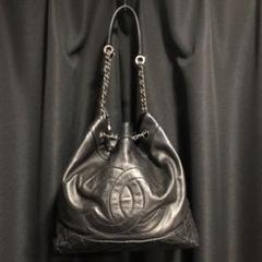 CHANEL シャネル レザー チェーン ショルダー ブラック 巾着型