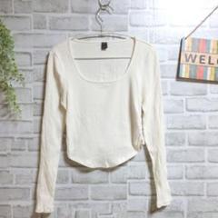シーイン リブカットソー ショート丈 美品 ストレッチ シャーリング 大人可愛い