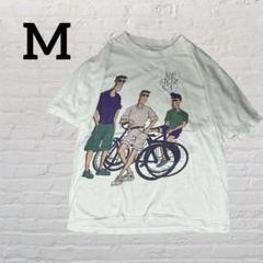 ✨️匿名配送✨️トップス 【Ｍ】 イラスト付き ホワイト Tシャツ