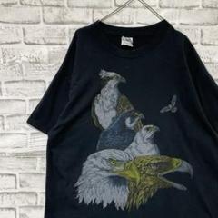 USA製90sヴィンテージTシャツ！シングルステッチ　ブラック半袖古着L74