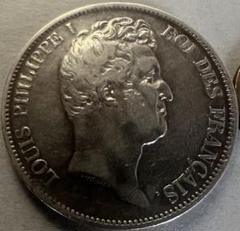 本物保証　1824年 フランス 5フラン銀貨、アンティークコイン Yahoo!オークション -「フランス 5 フラン 銀貨」の落札相場