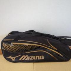 【Mizuno】テニスラケットバッグ ブラック×ゴールド 黒 ミズノ