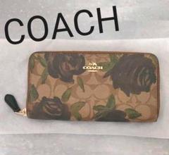 大幅お値下げ✨お得✨COACH コーチ ブラウン系シグネチャー バラ柄