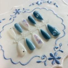 ネイルチップ 両手分 シール付き ハンドメイド