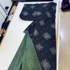 A*♪様 【彦兵衛mini】作り直し美品！龍郷・本場大島紬〜変わり柄七宝つなぎ〜 彦兵衛mini】作り直し美品！龍郷・本場大島紬〜変わり柄七宝