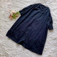 ✨良品✨ (L) ロングワンピース スキッパー 2way シンプル ノーカラー