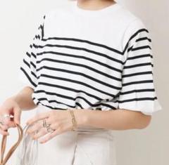 Spick & Span　ボーダーＴシャツ　ホワイト　ネイビー　長袖　後ろリボン Spick & Span（Tシャツ(長袖/七分)）のフリマアイテム一覧
