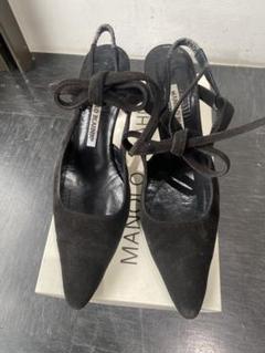 大特価 言い換え マノロ Blahnik Manolo ブラニク メルカリ - サイズ36.5 スウェード 靴