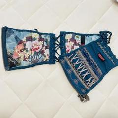 オッズオン OZZ ONESTE 青薔薇 刺繍 編み上げ コルセット ゴシック OZZON - 青薔薇の騎士 コーデセット【2043】の通販 by 薔薇の館