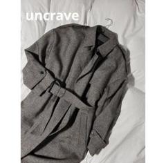 【完売】uncrave ヘリンボーンロングトレンチコート ロング チェスターコート（uncrave WHITE） / uncrave