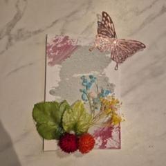 花と蝶々　重曹アート