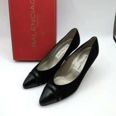 保管品✨　バレンシアガ パンプス スエード ブラック　約24.5㎝