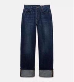 ZARA ザラ リラックスフィットミッドライズフォールドアップ