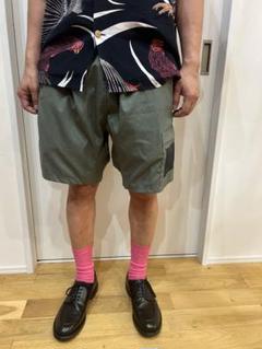 theunionオリーブグリーン ショートパンツ サイドポケット付き