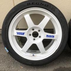 早い者勝ち！絶版レイズボルクレーシングTE37白タイヤブルーナット付き４本セット m15403412061_1.jpg?1719204348