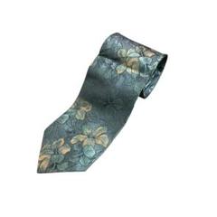 【新品未使用】バレンシアガ ネクタイ ゴールド 花柄 光沢 高級【日本製】 BALENCIAGA バレンシアガ ネクタイ ペイズリー 花柄 レトロ
