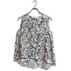 CLOCHE ノースリーブ ブラウス M 花柄 コットン 薄手 涼しい インナー