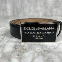 美品激レア・ドルチェアンドガッバーナ！Dolce & Gabbana ロゴベルト D&G】DOLCE&GABBANA ロゴ プリント ベルト (D&G/ベルト