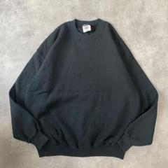 ほぼデッド 90s USA製 ジャージーズ スウェット XL 黒 ブラック 古着 90s USA製 TULTEX 無地 スウェット 黒 XL ラグランスリーブ
