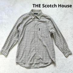 【ザスコッチハウス】M チェック柄長袖シャツ メンズ