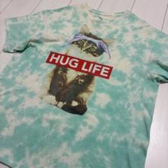 レギュラー古着！HUG LIFE ネコ プリント タイダイ 染め Tシャツ